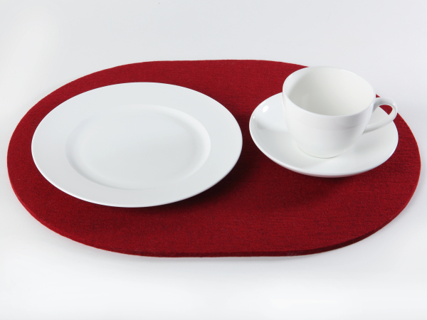 Filz Tischset – Form: oval